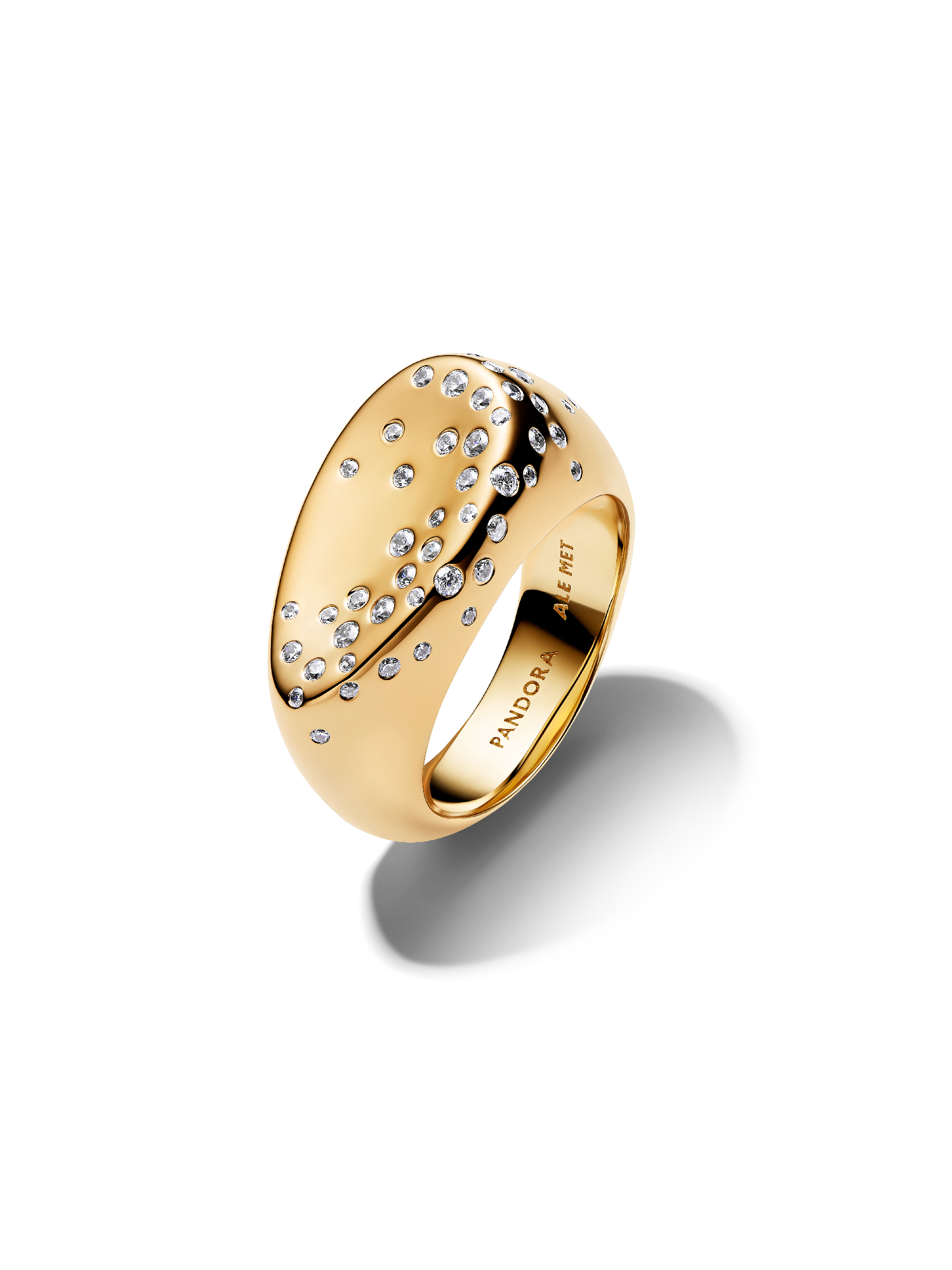 Stone-Set Oval Domed Signet Ring - Image 2