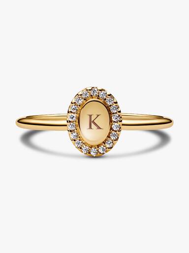 Engravable Oval Halo Ring - Image 5