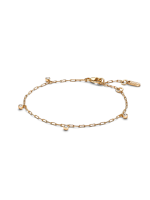 Pandora Era Bezel Lab-Grown Diamond Dangle Paperclip Chain Bracelet