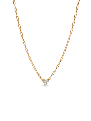 Pandora Era Lab-Grown Diamond Cluster Paperclip Chain Necklace