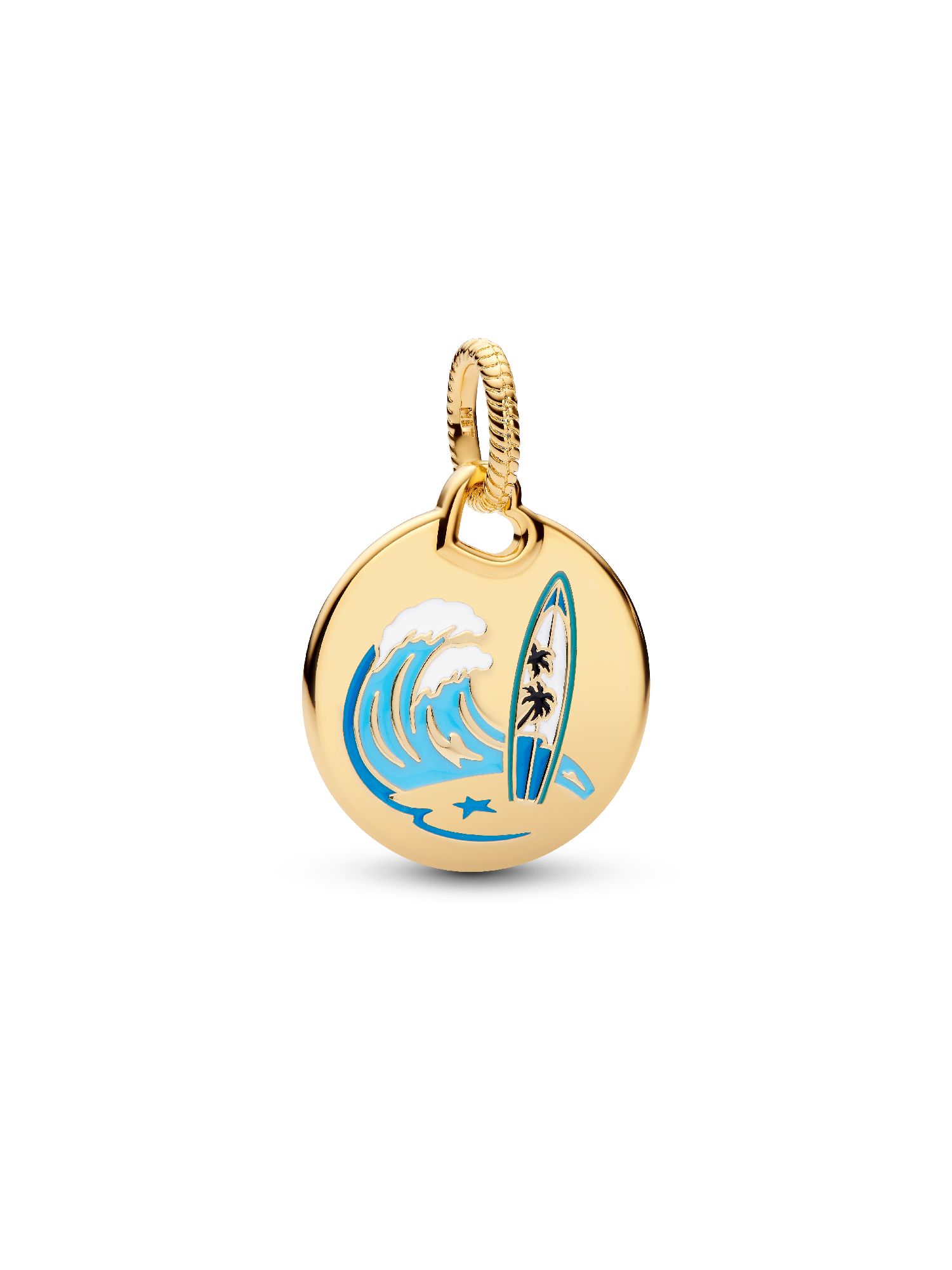 Surfing Round Tag Dangle Charm - Image 5