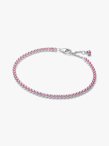 Pink Small Tennis Bracelet - Image 3