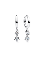 Pandora Talisman Sterling Silver Lab-Grown Diamond Evil Eye & Hamsa Hand Dangle Earrings