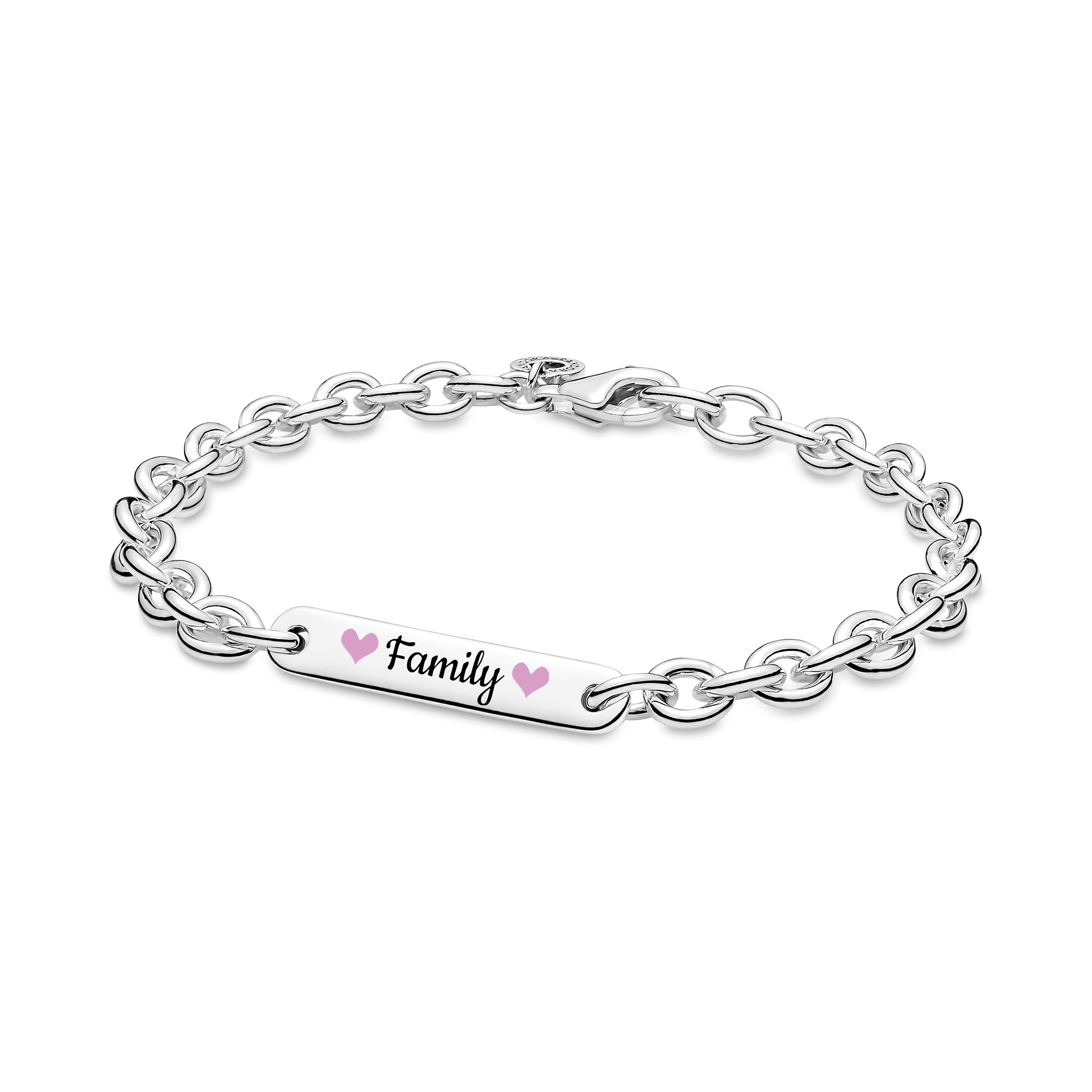 Family Bar Link Bracelet
