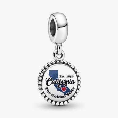 California State Map Dangle Charm - Image 6