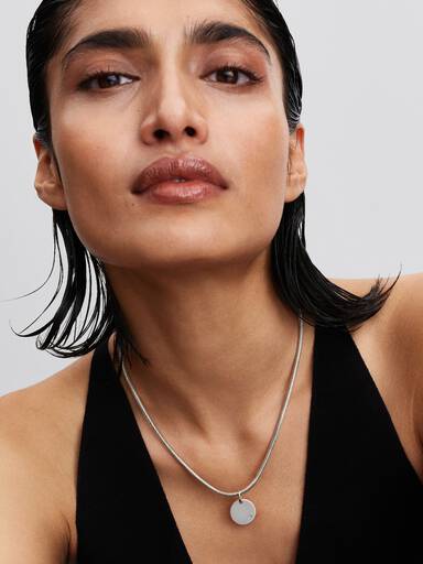 Engravable Lab-Grown Diamond Tag Pendant - Image 6