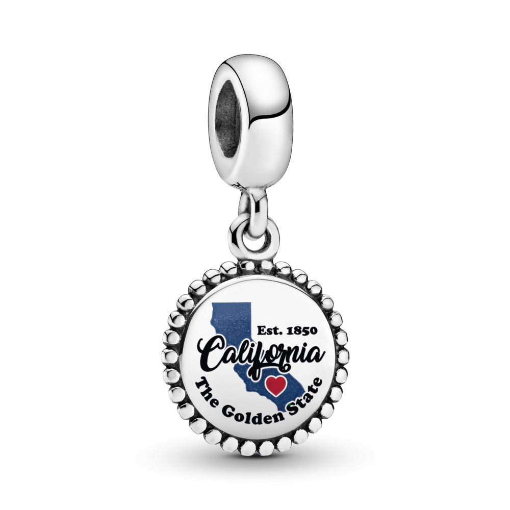 California State Map Dangle Charm - Image 5