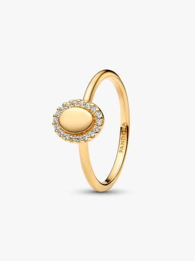 Engravable Oval Halo Ring - Image 3