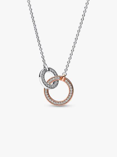 Pandora Signature Two tone Intertwined Circles Necklace - Image 3