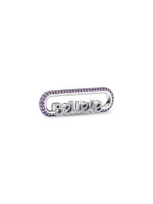 Limited Edition Pandora ME Styling Believe Word Link